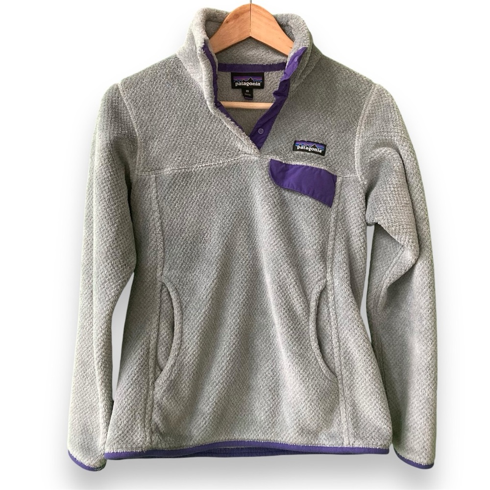 Patagonia Women's Gray Re-tool Snap-T Fleece Pullover Sweater Jacket Size XS